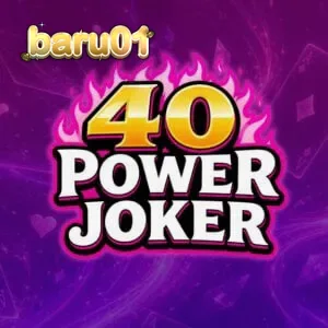Tampilan visual mesin slot 40 Power Joker dengan simbol klasik dan latar belakang galaksi.